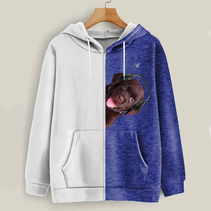 Funny Happy Time - Labrador Hoodie V4