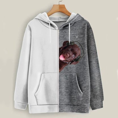 Funny Happy Time - Labrador Hoodie V4