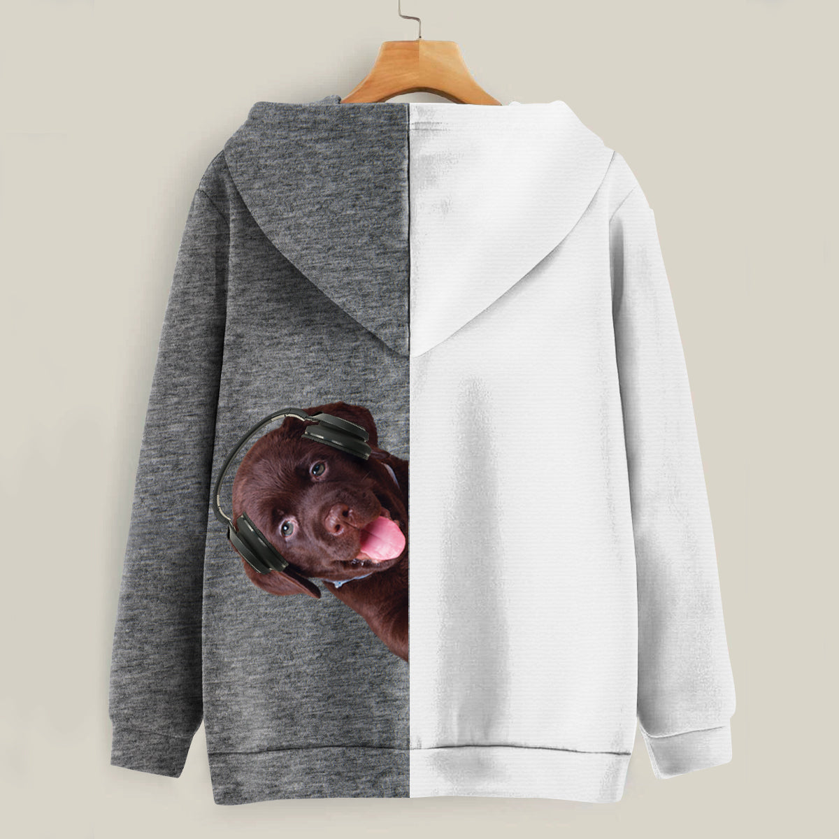 Funny Happy Time - Labrador Hoodie V4