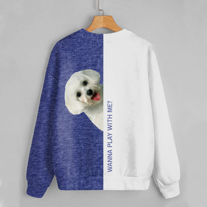 Funny Happy Time - Maltese Sweatshirt V1