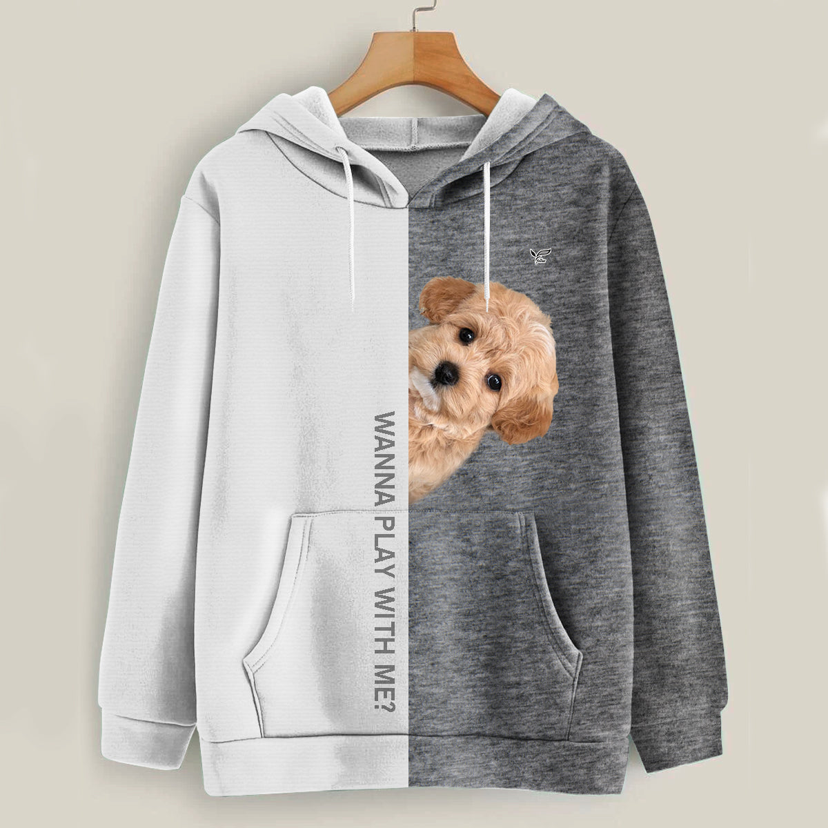 Funny Happy Time - Sweat à capuche Maltipoo V1