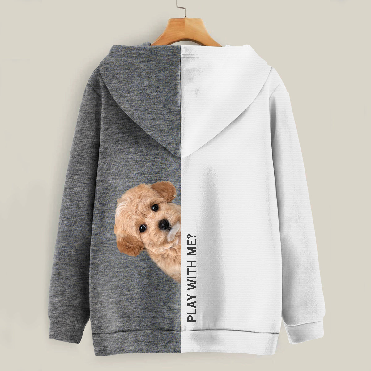 Funny Happy Time - Sweat à capuche Maltipoo V1