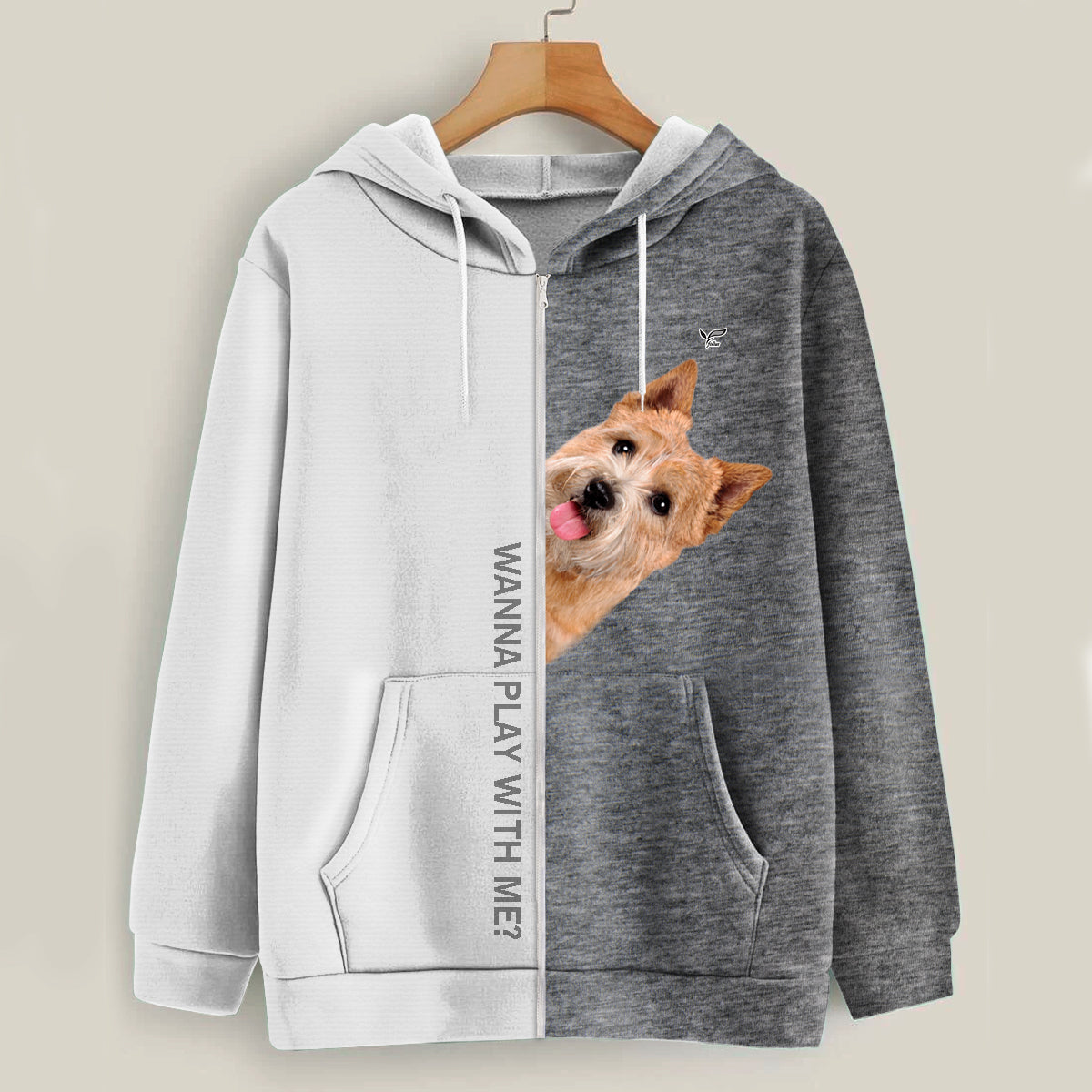 Funny Happy Time - Norwich Terrier Hoodie V1