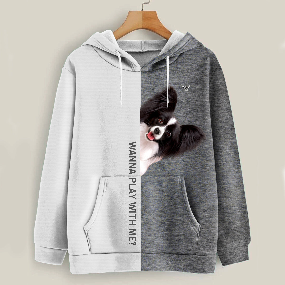 Lustige glückliche Zeit - Papillon Hoodie V2