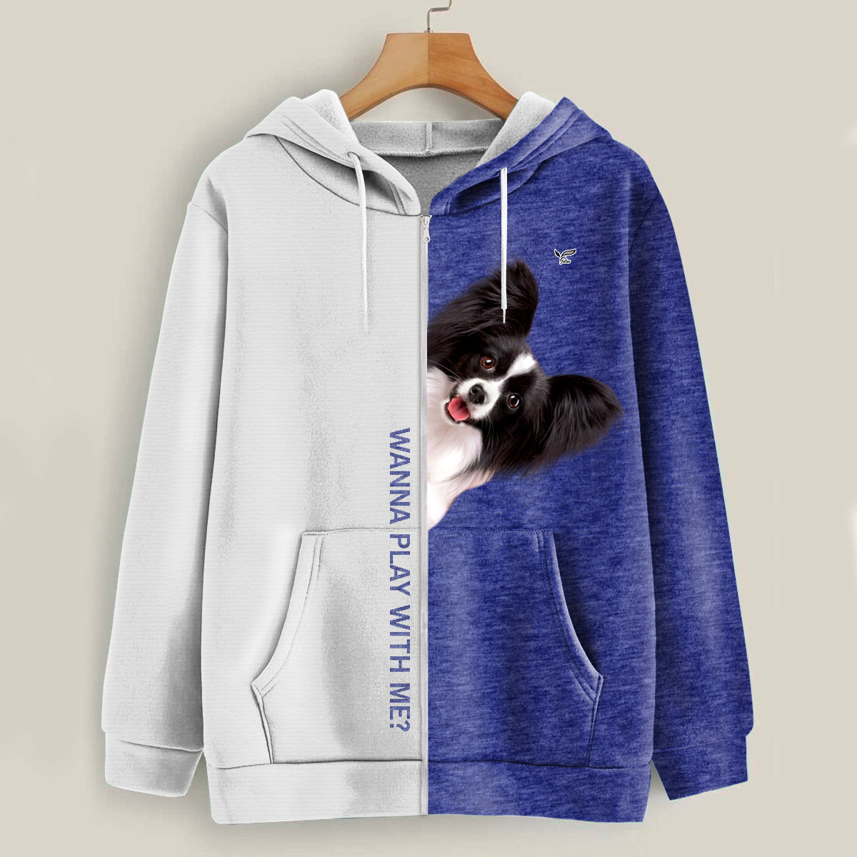 Funny Happy Time - Papillon Hoodie V2