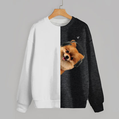 Funny Happy Time - Sweat-shirt Poméranie V3