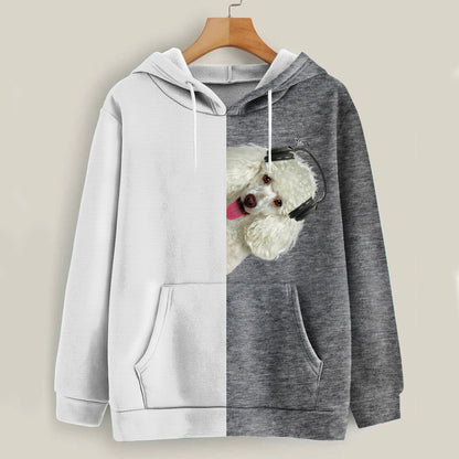 Funny Happy Time - Poodle Hoodie V4