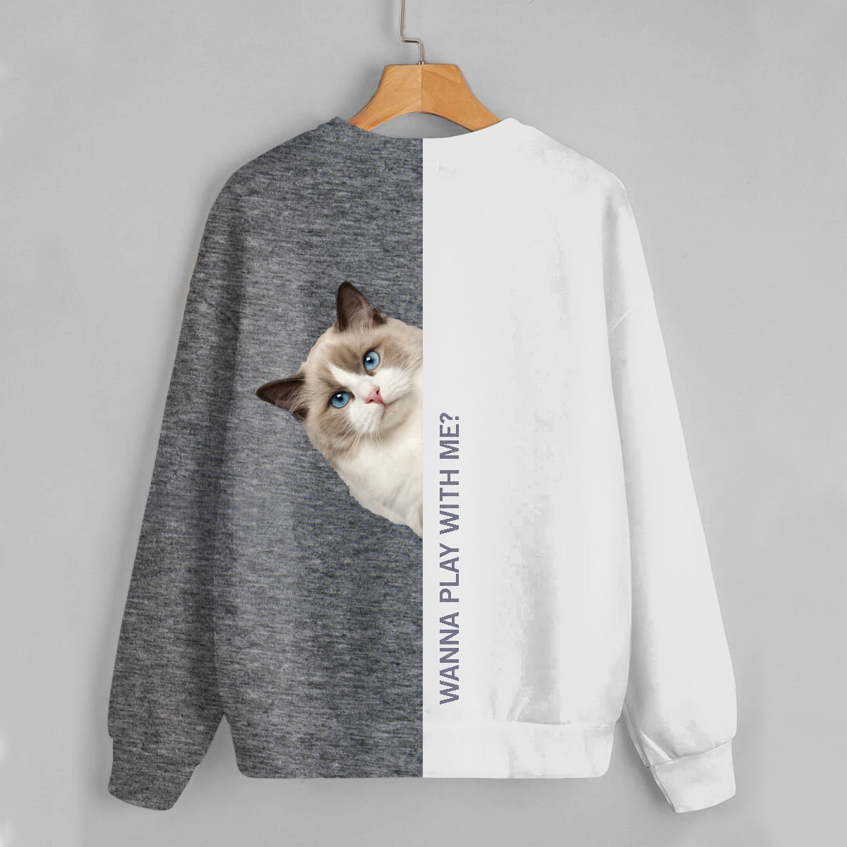 Lustige glückliche Zeit - Ragdoll-Katzen-Sweatshirt V1