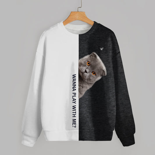 Lustige glückliche Zeit - Scottish Fold Cat Sweatshirt V1