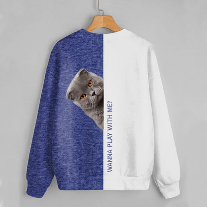 Lustige glückliche Zeit - Scottish Fold Cat Sweatshirt V1