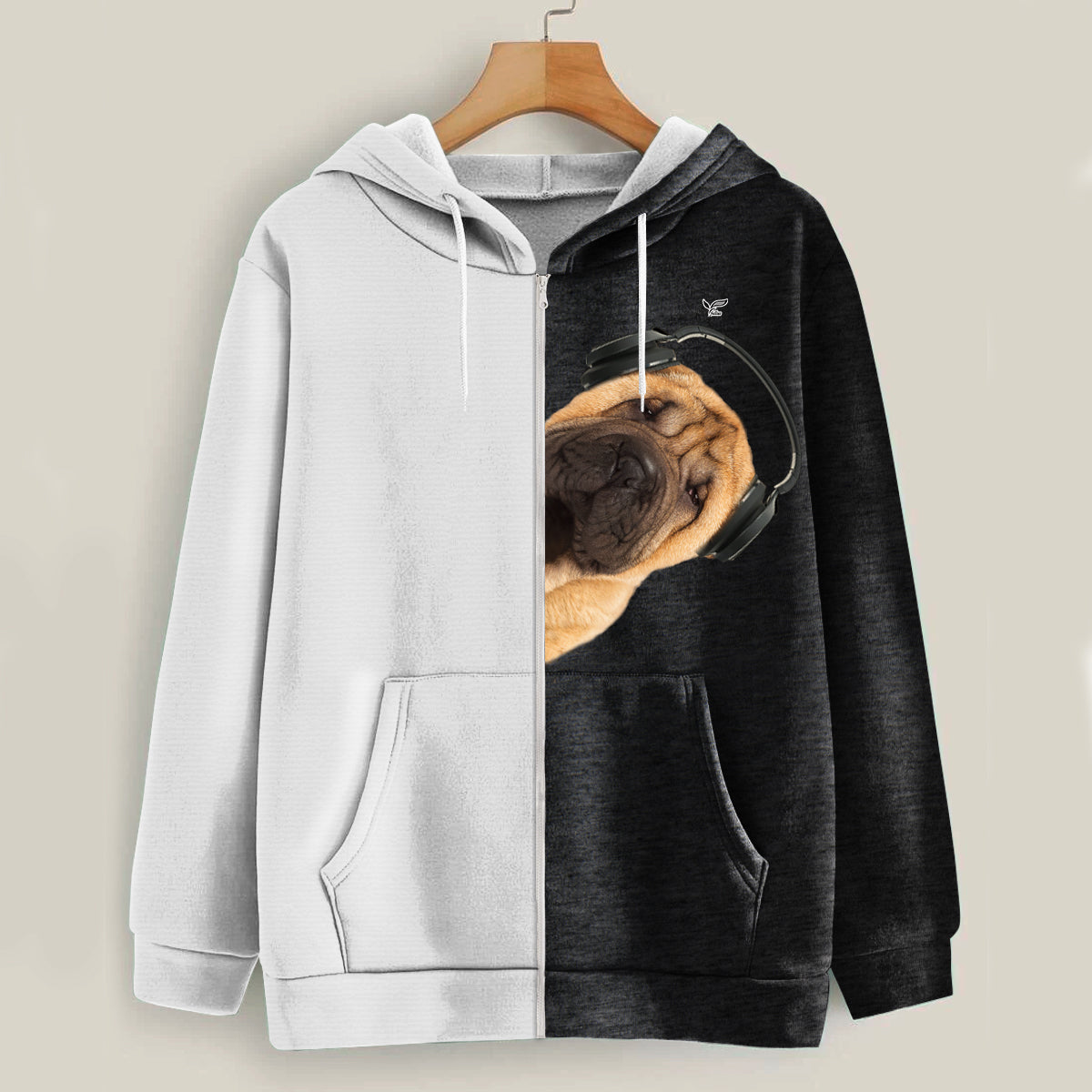 Funny Happy Time - Shar Pei Hoodie V3