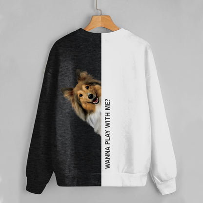 Lustige glückliche Zeit – Shetland-Schäferhund-Sweatshirt V1