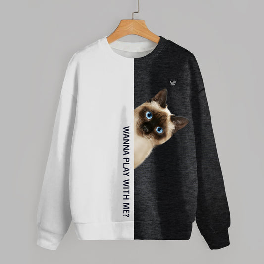 Lustige glückliche Zeit – Siamkatze Sweatshirt V1