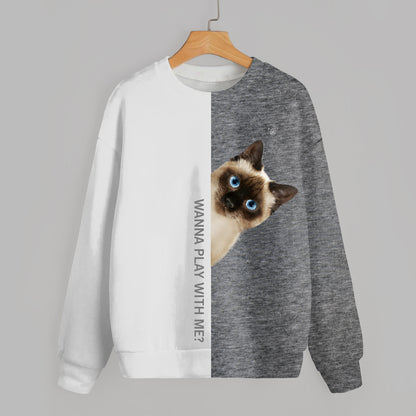 Funny Happy Time - Siamese Cat Sweatshirt V1