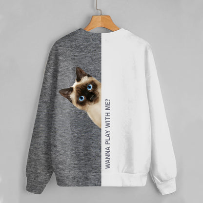 Funny Happy Time - Siamese Cat Sweatshirt V1