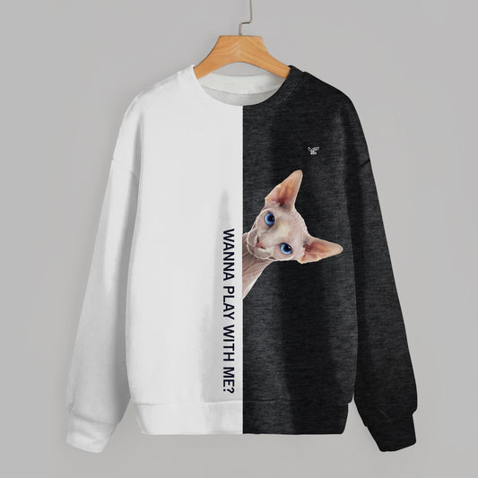 Funny Happy Time - Sweat-shirt Chat Sphynx V1