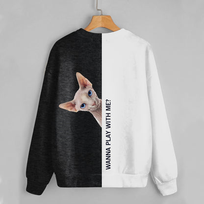 Lustige glückliche Zeit – Sphynx-Katzen-Sweatshirt V1
