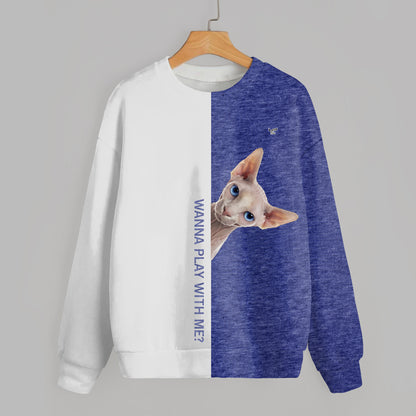 Funny Happy Time - Sweat-shirt Chat Sphynx V1