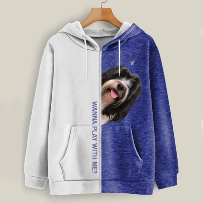 Lustige glückliche Zeit - Tibet Terrier Hoodie V1