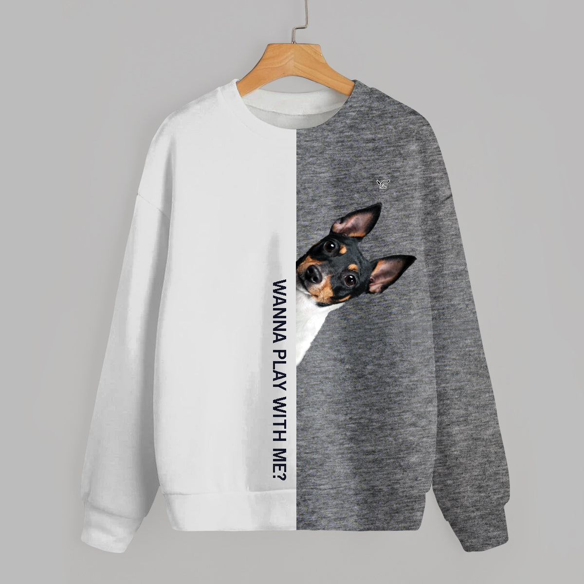 Funny Happy Time - Sweat-shirt Toy Fox Terrier V1