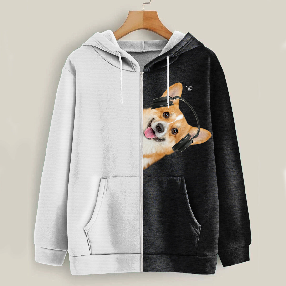 Funny Happy Time - Welsh Corgi Hoodie V4