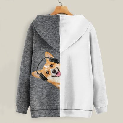 Funny Happy Time - Welsh Corgi Hoodie V4