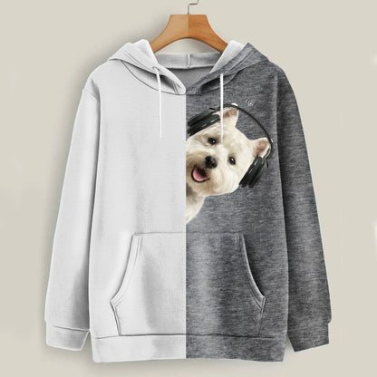 Funny Happy Time - Sweat à capuche West Highland White Terrier V2