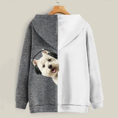 Funny Happy Time - West Highland White Terrier Hoodie V2
