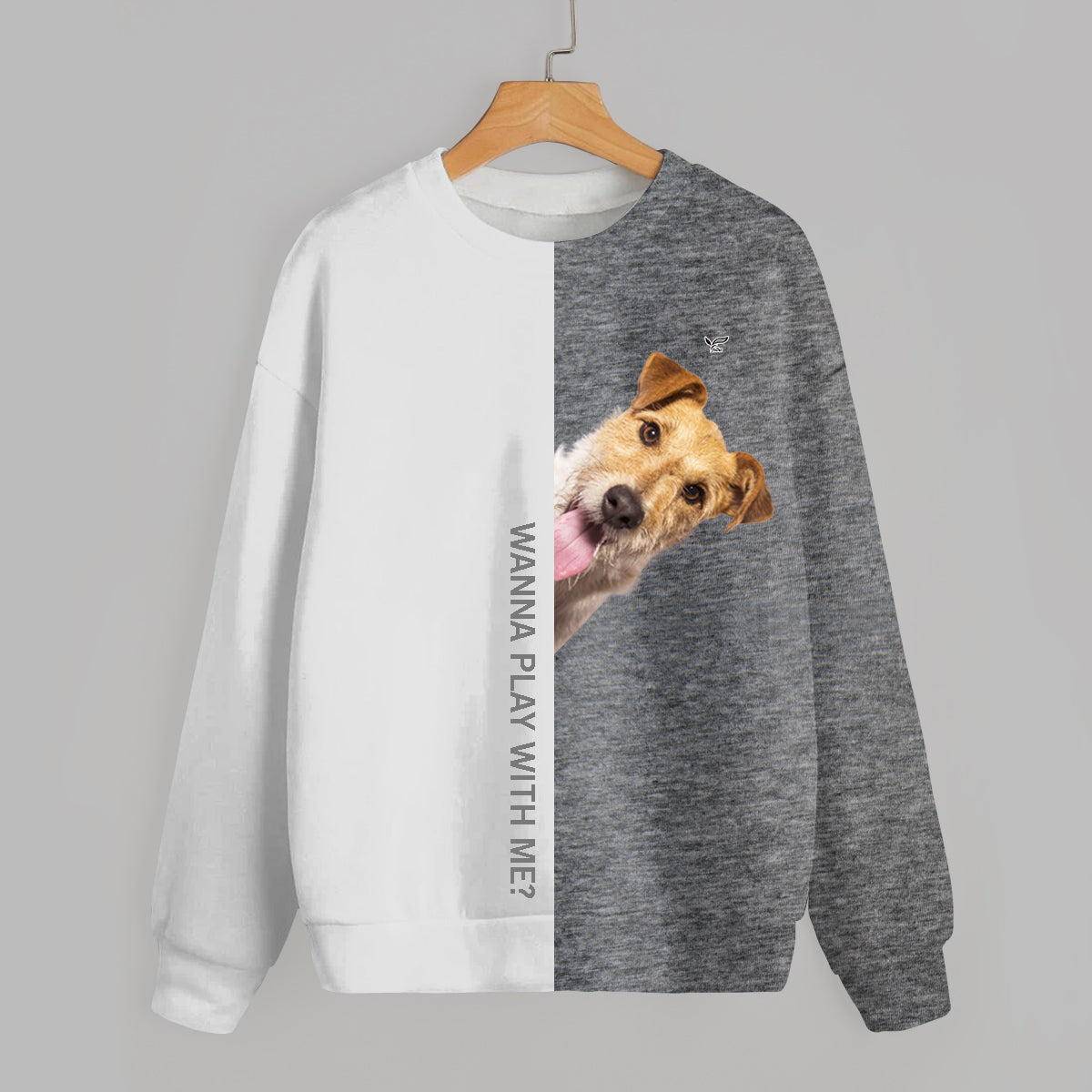 Funny Happy Time - Sweat-shirt Wire Fox Terrier V1