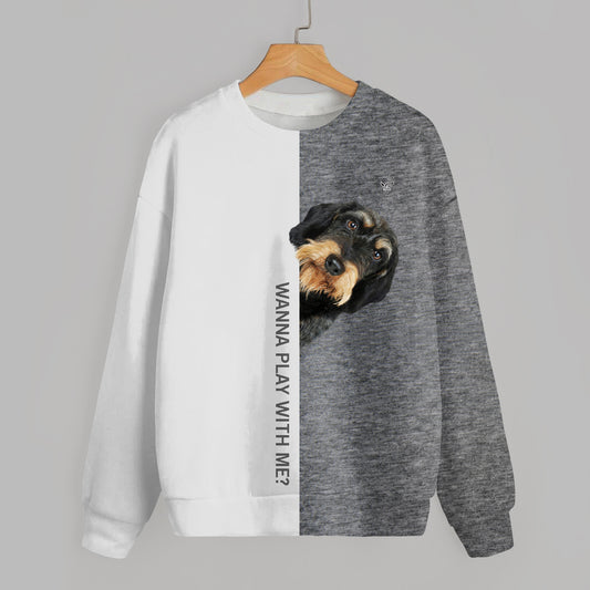 Funny Happy Time - Wire Haired Dachshund Sweatshirt V1