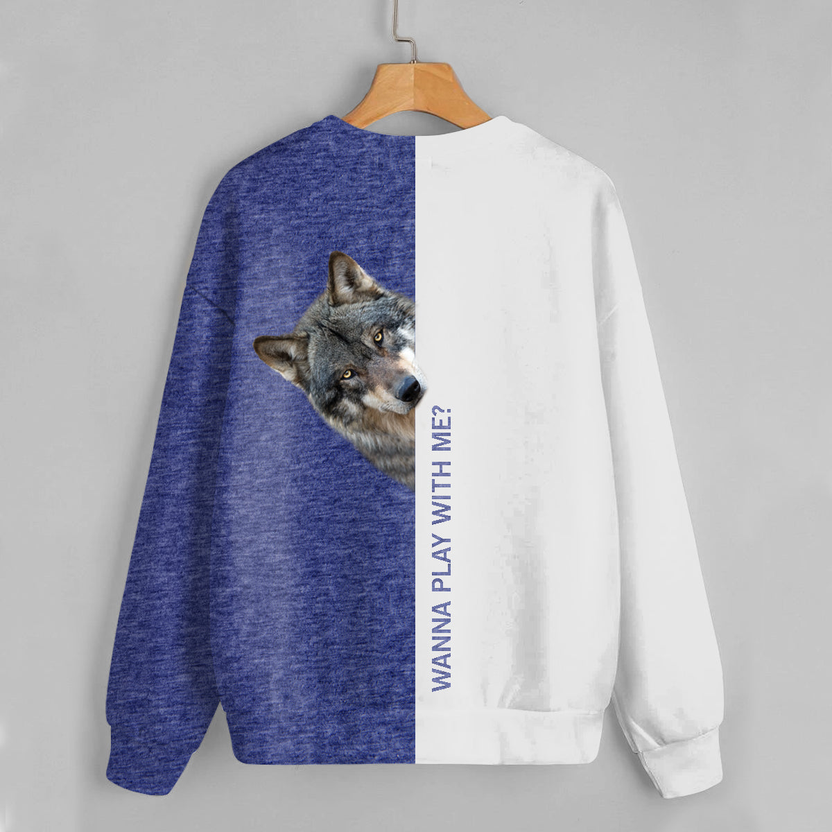 Funny Happy Time - Sweat-shirt Loup V1