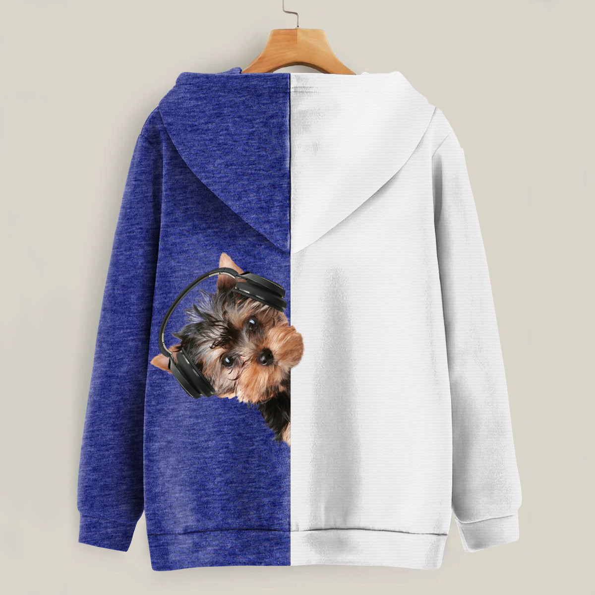 Funny Happy Time - Sweat à capuche Yorkshire Terrier V3