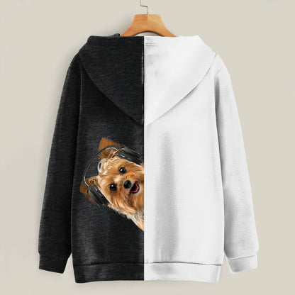 Funny Happy Time - Sweat à capuche Yorkshire Terrier V4