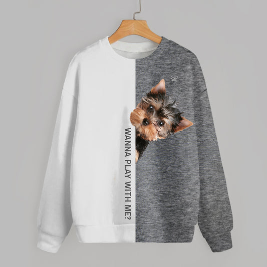Funny Happy Time - Sweat-shirt Yorkshire Terrier V1