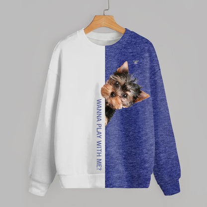 Funny Happy Time - Sweat-shirt Yorkshire Terrier V1