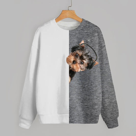 Funny Happy Time - Sweat-shirt Yorkshire Terrier V3