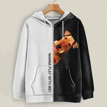 Funny Happy Time - Airedale Terrier Hoodie V1