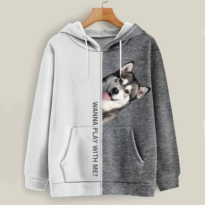 Funny Happy Time - Alaskan Malamute Hoodie V1