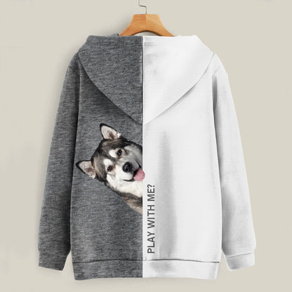 Lustige glückliche Zeit - Alaskan Malamute Hoodie V1