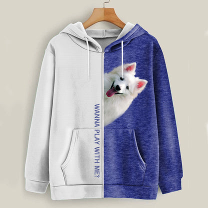 Funny Happy Time - American Eskimo Hoodie V1