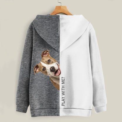 Funny Happy Time - Sweat à capuche American Staffordshire Terrier V1