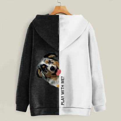 Funny Happy Time - Australian Shepherd Hoodie V1