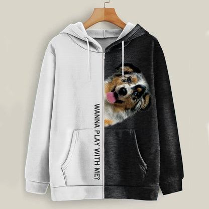 Funny Happy Time - Australian Shepherd Hoodie V1