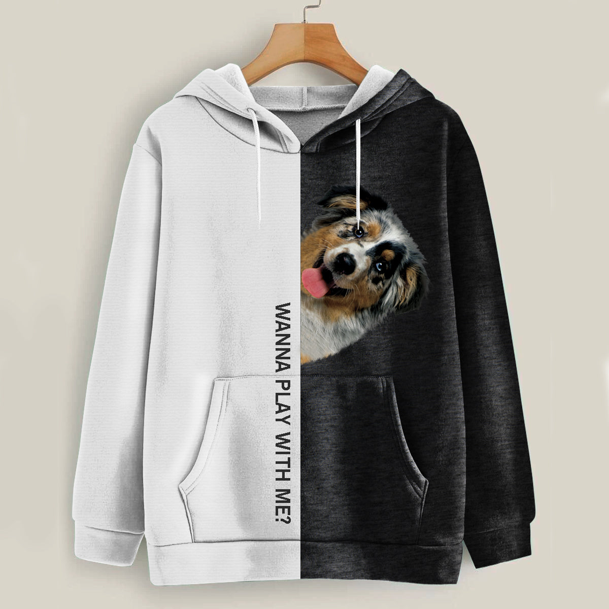 Funny Happy Time - Australian Shepherd Hoodie V1