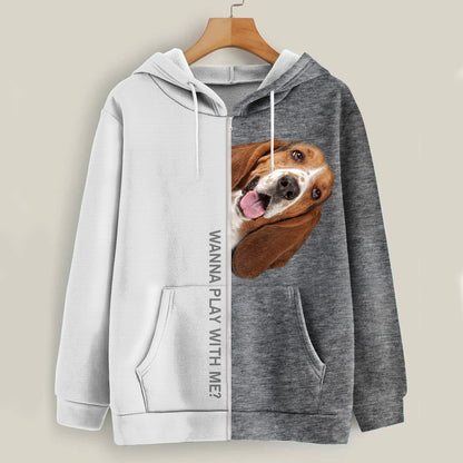 Funny Happy Time - Basset Hound Hoodie V1