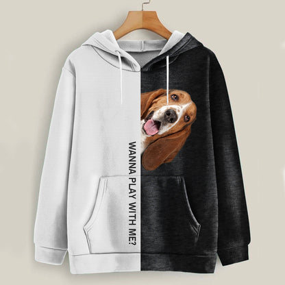 Funny Happy Time - Basset Hound Hoodie V1