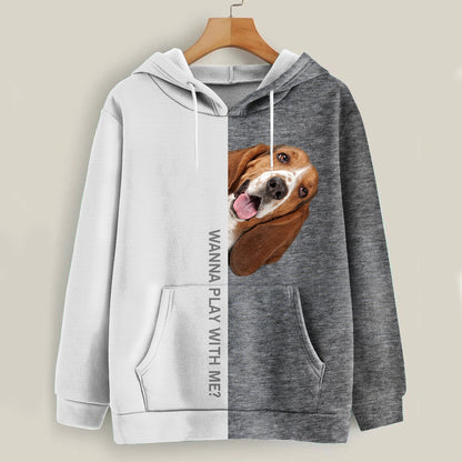 Funny Happy Time - Basset Hound Hoodie V1