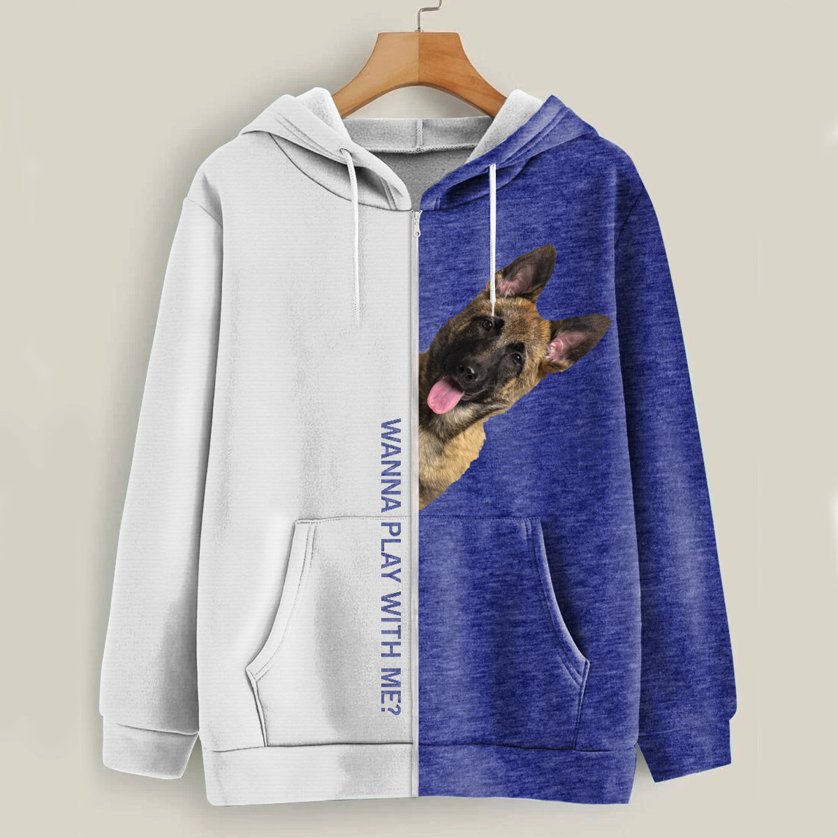 Lustige glückliche Zeit - Belgischer Schäferhund Hoodie V1