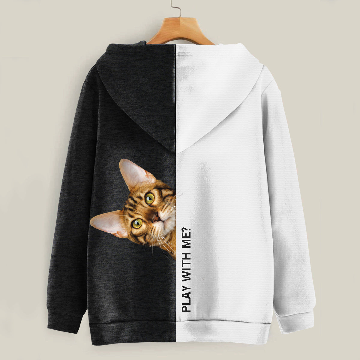 Funny Happy Time - Bengal Cat Hoodie V1