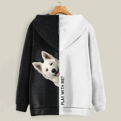 Lustige glückliche Zeit - Berger Blanc Suisse Hoodie V1